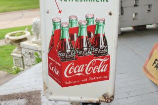 Large Vintage 1953 Coca Cola Soda Pop Bottle Carton Gas Station 41 