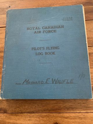 Wwii Rcaf Royal Canadian Airforce Pilot’s Log Book - Fairey Battle Gunner