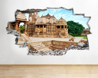 Wall Stickers Old Indian Temple Ancient Smashed Decal 3d Art Vinyl Room H419