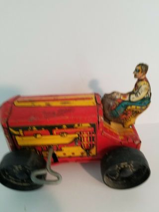 Vintage MAR Toys Wind Up Tractor With Driver 7