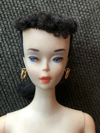 Vintage Brunette Ponytail Barbie Number 3 Brown Eyeliner