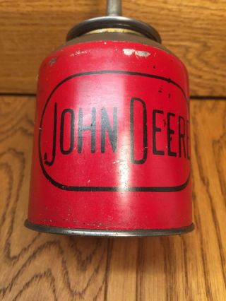 Vintage RARE JOHN DEERE Red Oiler Oil Can 3