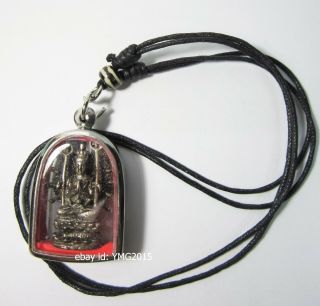 1.  1 " H Amulet Thousand Hands " Guan Yin Buddha With Frame &necklace " Silver - Cabinet