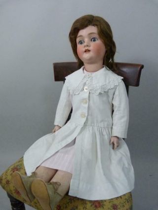 Huge 38 inch Schoenau Hoffmeister 1906 18 antique doll with period clothes 6