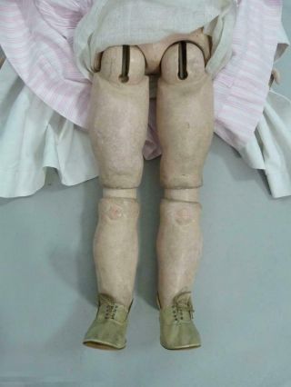 Huge 38 inch Schoenau Hoffmeister 1906 18 antique doll with period clothes 9