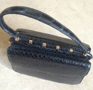 High fashion Vintage MILCH black leather frame handbag - Mad Men - Met Museum 3