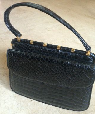 High fashion Vintage MILCH black leather frame handbag - Mad Men - Met Museum 6