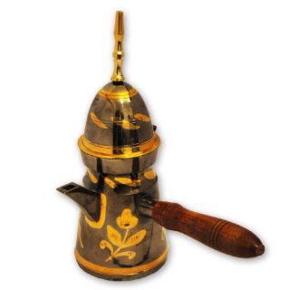 Black Brass Copper 100 Authentic Arabic Vintage Coffee Pot Briki Hand Decor
