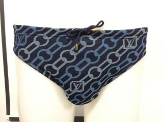 Louis Vuitton Bikini Briefs Swimwear Monogram Chain 32 Authentic Men’s Vintage 11