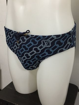 Louis Vuitton Bikini Briefs Swimwear Monogram Chain 32 Authentic Men’s Vintage
