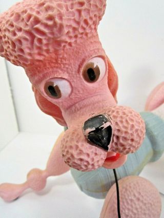 VINTAGE RARE 1963 MARX WALKING PENNY THE PINK POODLE TOY NO REMOTE NOT 2