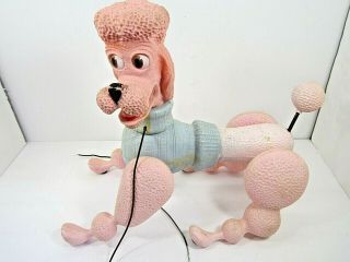 VINTAGE RARE 1963 MARX WALKING PENNY THE PINK POODLE TOY NO REMOTE NOT 3
