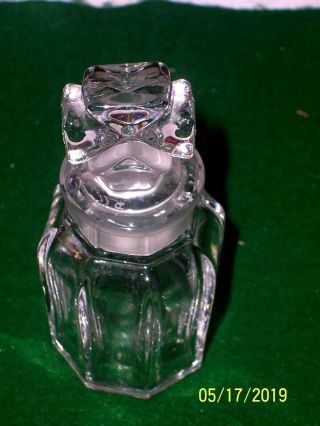 Vintage 8 Sided Perfume Scent Bottle With Ground And Numbered Stopper