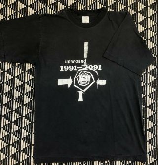 Vintage Unwound Band Concert Tour T Shirt 1991 90s Large Nirvana Sonic Youth 2