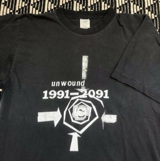 Vintage Unwound Band Concert Tour T Shirt 1991 90s Large Nirvana Sonic Youth 3