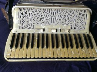 Vintage Excelsior Accordiana Made In Italy.  120 Bass Keys; 41 Treble Keys