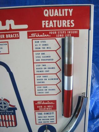 Vintage SCHWINN Bicycle Parts Display for Counter or Wall Rare 2