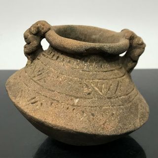 Ancient Pre - Colombian Mesoamerica Panama Artifact Geometric Art Pottery Vase