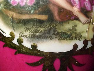 Orig 1920s P.  PASTAUD LIMOGES Porcelain VASE w FRANCOIS BOUCHER 2 Lovers Image 4