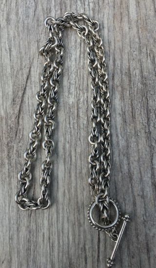 STEPHEN DWECK Sterling Silver 925 toggle chain,  necklace 81.  5g,  23 