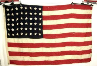 Ww2 Usa Us Flag 48 Stars Sterling All Wool Double Warp Bunting 120x180