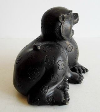 FINEST QUALITY RARE ANTIQUE CHINESE BRONZE SCROLL WEIGHT - MYTHICAL BEAST / CAT 3