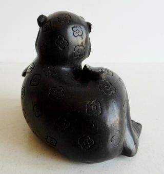 FINEST QUALITY RARE ANTIQUE CHINESE BRONZE SCROLL WEIGHT - MYTHICAL BEAST / CAT 4