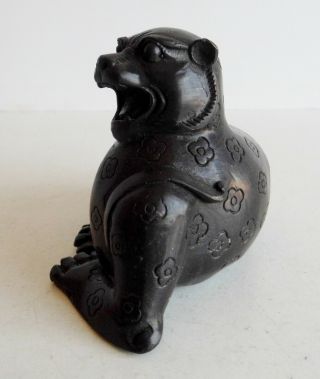 FINEST QUALITY RARE ANTIQUE CHINESE BRONZE SCROLL WEIGHT - MYTHICAL BEAST / CAT 6