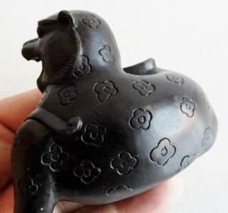 FINEST QUALITY RARE ANTIQUE CHINESE BRONZE SCROLL WEIGHT - MYTHICAL BEAST / CAT 8