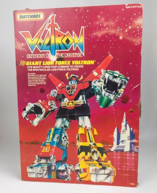 Boxed 1984 Vintage Popy Chogokin Matchbox Voltron Giant Lion Force