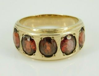 Vintage 10k Yellow Gold Garnet Ring Size 10