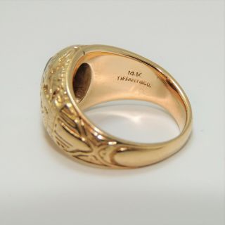 1933 West Point Academy Class Ring,  Tiffany & Co NY.  14k Yellow Gold,  Garnet 4