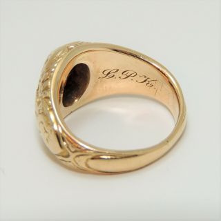 1933 West Point Academy Class Ring,  Tiffany & Co NY.  14k Yellow Gold,  Garnet 5