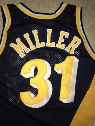 Reggie Miller Indiana Pacers Champion Authentic Jersey 48 XL Vintage Sewn NBA 10