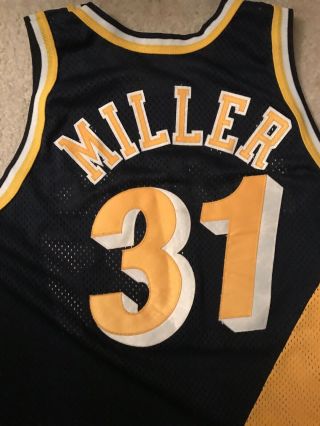 Reggie Miller Indiana Pacers Champion Authentic Jersey 48 XL Vintage Sewn NBA 11