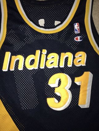 Reggie Miller Indiana Pacers Champion Authentic Jersey 48 XL Vintage Sewn NBA 3