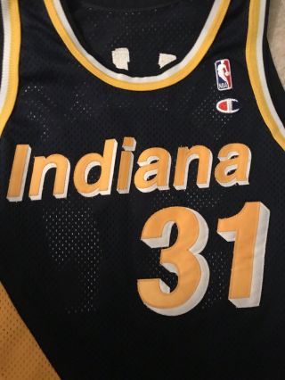 Reggie Miller Indiana Pacers Champion Authentic Jersey 48 XL Vintage Sewn NBA 4