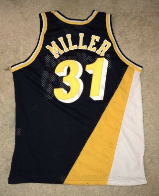 Reggie Miller Indiana Pacers Champion Authentic Jersey 48 XL Vintage Sewn NBA 9