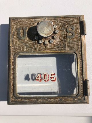 Vintage Yale Us Post Office Box Door Push Button Lock 405