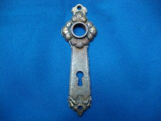 1 Very Rare Antique Cast Iron Door Knob Back Plates