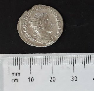 238 - 244 AD Ancient Rome Caesar Gordian III Silver antoninianus coin 3