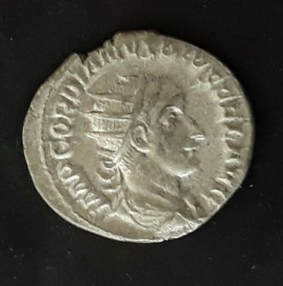 238 - 244 AD Ancient Rome Caesar Gordian III Silver antoninianus coin 4