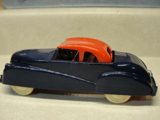 Vintage Renwal No.  39 Red Top Blue Body Convertible Car,  Trunk Open.  Very