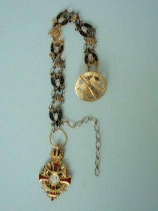 Austria Imperial Order Of Franz Joseph Miniature & Chain.  Made In Gold Rare 2