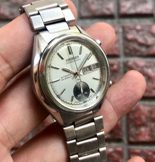 Rare Item Vintage Seikos Chronograph 7018 - 7000 23j Automatic Serviced Watch