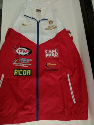 VINTAGE NIKE MANNY PACMAN PACQUIAO TRACK JACKET XL BOXING WHITE RED MENS 3