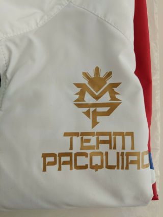 VINTAGE NIKE MANNY PACMAN PACQUIAO TRACK JACKET XL BOXING WHITE RED MENS 6