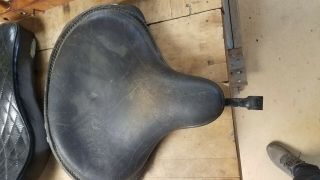 Vintage Harley Davidson Solo Seat - With T Bar Knuckle Head/ Panhead Duo Glide