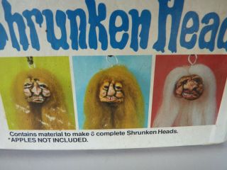 VINTAGE RARE Milton Bradley 1975 Vincent Price SHRUNKEN HEAD APPLE SCULPTURE KIT 2