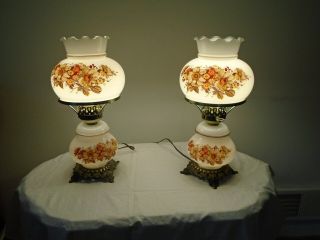 Vintage Lamps " Gone With The Wind” Hurricane Lamps,  Globe.